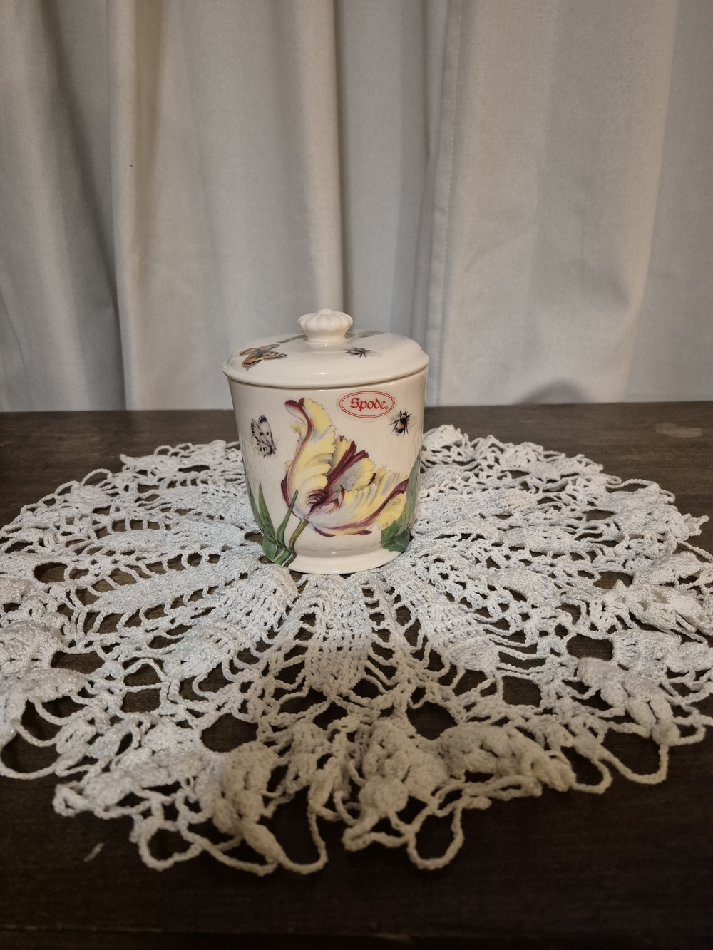 Spode Floral Haven Jar With Lid